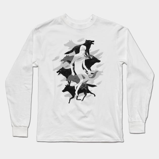 Wolves 02 Long Sleeve T-Shirt by RenoNogaj